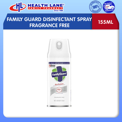 FAMILY GUARD DISINFECTANT SPRAY- FRAGRANCE FREE (155ML)
